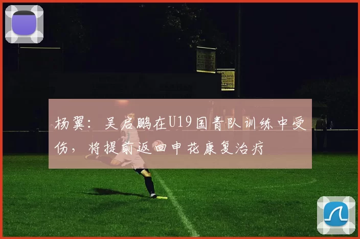 杨翼：吴启鹏在U19国青队训练中受伤，将提前返回申花康复治疗